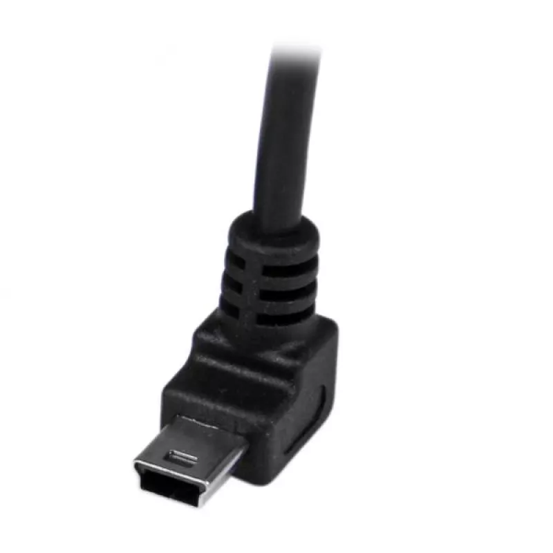 StarTech.com 1 m Mini USB laidas - A į viršutinį kampą Mini B, 1 m, USB A, Mini-USB B, USB 2.0, Vyriškas/Vyriškas, Juodas