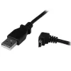 StarTech.com 2 m Mini USB laidas – A į apatinį kampinį Mini B, 2 m, USB A, Mini-USB B, USB 2.0, 0,48 Gbit/s, juodas