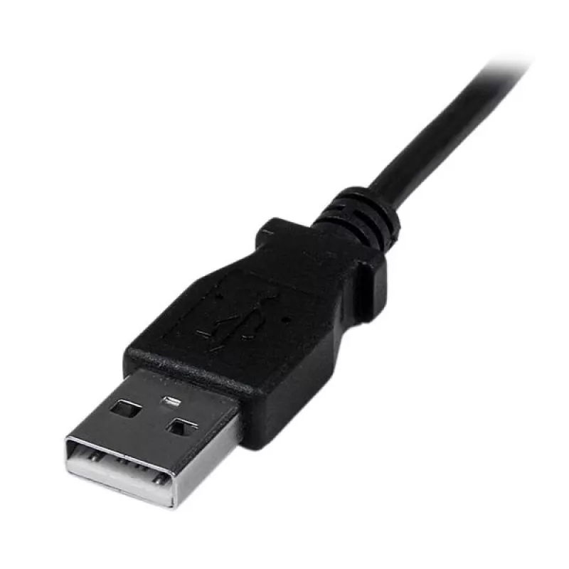 StarTech.com 2 m Mini USB laidas – A į apatinį kampinį Mini B, 2 m, USB A, Mini-USB B, USB 2.0, 0,48 Gbit/s, juodas
