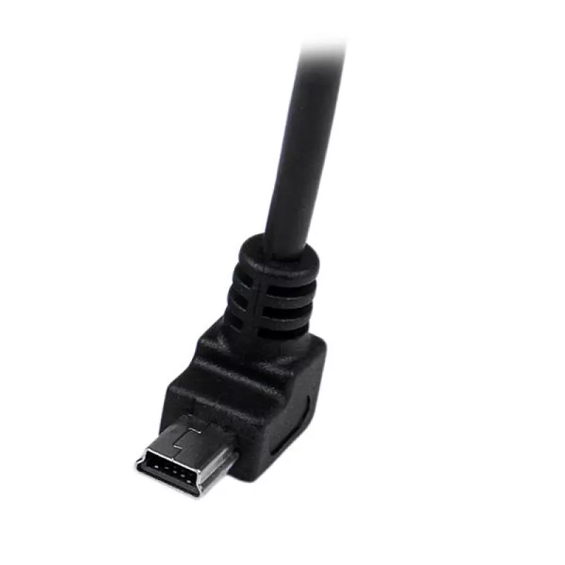 StarTech.com 2 m Mini USB laidas – A į apatinį kampinį Mini B, 2 m, USB A, Mini-USB B, USB 2.0, 0,48 Gbit/s, juodas