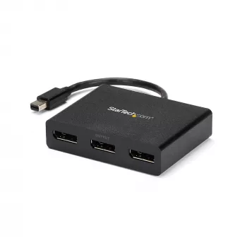 StarTech.com 3 prievadų kelių monitorių adapteris – Mini DisplayPort į DisplayPort MST šakotuvas, du 4K 30 Hz ir vienas 1080p – vaizdo skirstytuvas išplėstiniam darbalaukio režimui (tik Windows) – mDP 1.2 į 3x DP