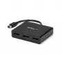 StarTech.com 3 prievadų kelių monitorių adapteris – Mini DisplayPort į DisplayPort MST šakotuvas, du 4K 30 Hz ir vienas 1080p – vaizdo skirstytuvas išplėstiniam darbalaukio režimui (tik Windows) – mDP 1.2 į 3x DP