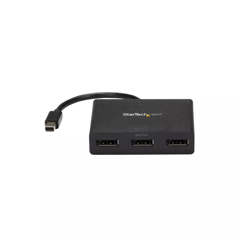 StarTech.com 3 prievadų kelių monitorių adapteris – Mini DisplayPort į DisplayPort MST šakotuvas, du 4K 30 Hz ir vienas 1080p – vaizdo skirstytuvas išplėstiniam darbalaukio režimui (tik Windows) – mDP 1.2 į 3x DP
