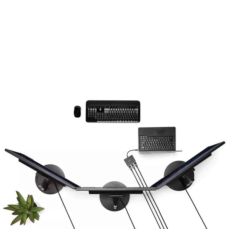 StarTech.com 3 prievadų kelių monitorių adapteris – Mini DisplayPort į DisplayPort MST šakotuvas, du 4K 30 Hz ir vienas 1080p – vaizdo skirstytuvas išplėstiniam darbalaukio režimui (tik Windows) – mDP 1.2 į 3x DP