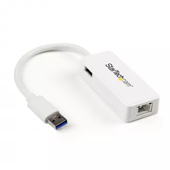 StarTech.com USB 3.0 prie Gigabitinio eterneto tinklo adapteris su USB prievadu – baltas