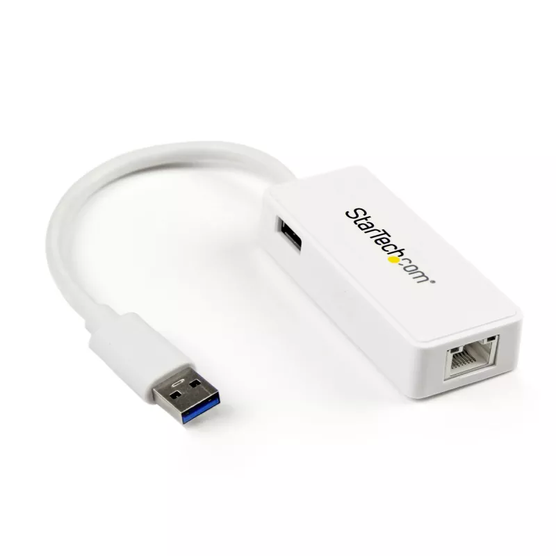 StarTech.com USB 3.0 prie Gigabitinio eterneto tinklo adapteris su USB prievadu – baltas