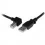 StarTech.com 1 m USB 2.0 A į kairę lenktas B laidas - V/V