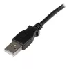 StarTech.com 1 m USB 2.0 A į kairę lenktas B laidas - V/V