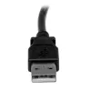 StarTech.com 2 m USB 2.0 A į kairiuoju kampu B laidas – V/V, 2 m, USB A, USB B, USB 2.0, Vyriškas/Vyriškas, Juodas