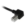 StarTech.com 2 m USB 2.0 A į kairiuoju kampu B laidas – V/V, 2 m, USB A, USB B, USB 2.0, Vyriškas/Vyriškas, Juodas