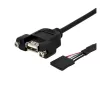 “StarTech.com” 3 pėdų skydelyje montuojamas USB laidas - USB A į pagrindinės plokštės jungties laidą F/F