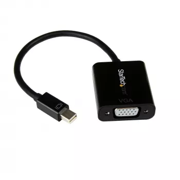 StarTech.com Mini DisplayPort į VGA adapteris - Aktyvus Mini DP į VGA keitiklis - 1080p vaizdo įrašas - mDP arba Thunderbolt 1/2 Mac/PC prie VGA monitoriaus/projektoriaus/ekrano - mDP 1.2 į VGA Dongle - juodas