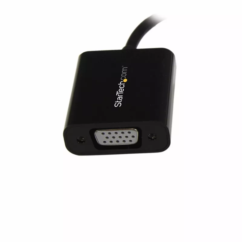 StarTech.com Mini DisplayPort į VGA adapteris - Aktyvus Mini DP į VGA keitiklis - 1080p vaizdo įrašas - mDP arba Thunderbolt 1/2 Mac/PC prie VGA monitoriaus/projektoriaus/ekrano - mDP 1.2 į VGA Dongle - juodas