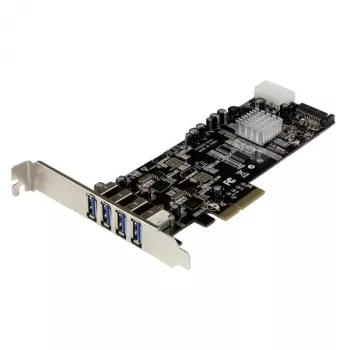 StarTech.com 4 prievadų PCI Express (PCIe) SuperSpeed USB 3.0 plokštės adapteris su 2 skirtaisiais 5 Gb/s kanalais – UASP – SATA / LP4 maitinimas
