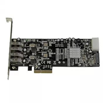 StarTech.com 4 prievadų PCI Express (PCIe) SuperSpeed USB 3.0 plokštės adapteris su 2 skirtaisiais 5 Gb/s kanalais – UASP – SATA / LP4 maitinimas