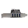 StarTech.com 4 prievadų PCI Express (PCIe) SuperSpeed USB 3.0 plokštės adapteris su 2 skirtaisiais 5 Gb/s kanalais – UASP – SATA / LP4 maitinimas