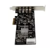 StarTech.com 4 prievadų PCI Express (PCIe) SuperSpeed USB 3.0 plokštės adapteris su 2 skirtaisiais 5 Gb/s kanalais – UASP – SATA / LP4 maitinimas
