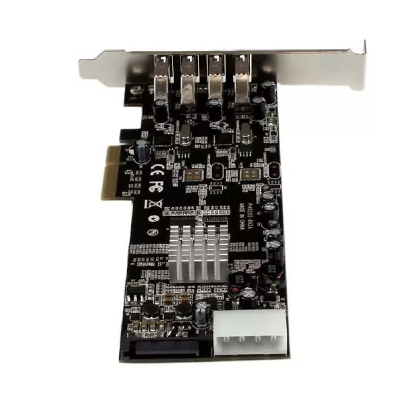 StarTech.com 4 prievadų PCI Express (PCIe) SuperSpeed USB 3.0 plokštės adapteris su 2 skirtaisiais 5 Gb/s kanalais – UASP – SATA / LP4 maitinimas
