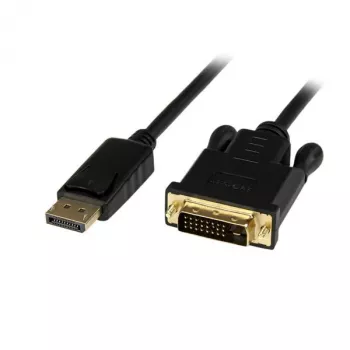 StarTech.com 3 pėdų (1 m) DisplayPort į DVI laidas – 1080p vaizdo – Aktyvus DisplayPort į DVI adapterio laidas – DisplayPort į DVI-D laido keitiklis Single Link – DP 1.2 į DVI monitoriaus laidas