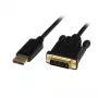 StarTech.com 3 pėdų (1 m) DisplayPort į DVI laidas – 1080p vaizdo – Aktyvus DisplayPort į DVI adapterio laidas – DisplayPort į DVI-D laido keitiklis Single Link – DP 1.2 į DVI monitoriaus laidas