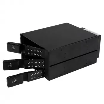 StarTech.com 3 vietų aliuminio nepadėklinė karšto keitimo mobili dėtuvė galinė plokštė 3,5 inch SAS II / SATA III – 6 Gbps kietiesiems diskams