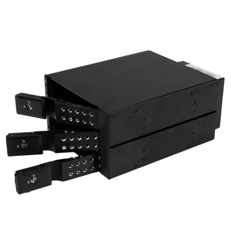 StarTech.com 3 vietų aliuminio nepadėklinė karšto keitimo mobili dėtuvė galinė plokštė 3,5 inch SAS II / SATA III – 6 Gbps kietiesiems diskams