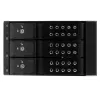 StarTech.com 3 vietų aliuminio nepadėklinė karšto keitimo mobili dėtuvė galinė plokštė 3,5 inch SAS II / SATA III – 6 Gbps kietiesiems diskams