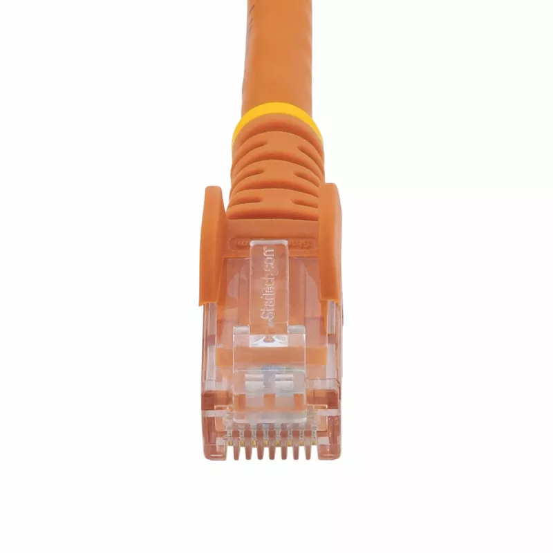 StarTech.com 3 m CAT6 Ethernet kabelis – oranžinis CAT 6 Gigabit Ethernet laidas – 250 MHz 100 W PoE RJ45 UTP tinklo / pataisų laidas be užkabinimų, su įtempimo sumažinimu, individualiai patikrintas