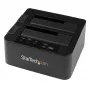 “StarTech.com” dviejų lizdų standžiųjų diskų dubliavimo įrenginys, atskiras USB 3.0 (5 Gbps) / eSATA – 2,5/3,5 col. SATA III HDD/SSD klonavimo/kopijavimo įrenginys, kietųjų diskų prijungimo stotelė, kietųjų diskų klonavimo įrenginys