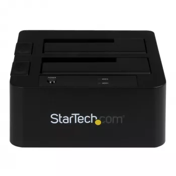 StarTech.com dviejų lizdų USB 3.0 / eSATA į SATA standžiųjų diskų dokinė stotelė, USB standžiųjų diskų dokas, išorinė 2,5/3,5 colių SATA I/II/III SSD/HDD dokinė stotelė, karšto keitimo standžiųjų diskų lizdai, viršuje įkraunama