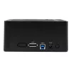 StarTech.com dviejų lizdų USB 3.0 / eSATA į SATA standžiųjų diskų dokinė stotelė, USB standžiųjų diskų dokas, išorinė 2,5/3,5 colių SATA I/II/III SSD/HDD dokinė stotelė, karšto keitimo standžiųjų diskų lizdai, viršuje įkraunama