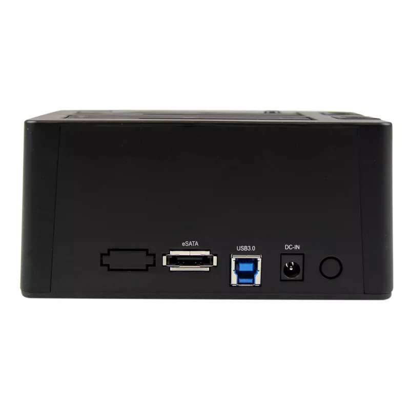 StarTech.com dviejų lizdų USB 3.0 / eSATA į SATA standžiųjų diskų dokinė stotelė, USB standžiųjų diskų dokas, išorinė 2,5/3,5 colių SATA I/II/III SSD/HDD dokinė stotelė, karšto keitimo standžiųjų diskų lizdai, viršuje įkraunama