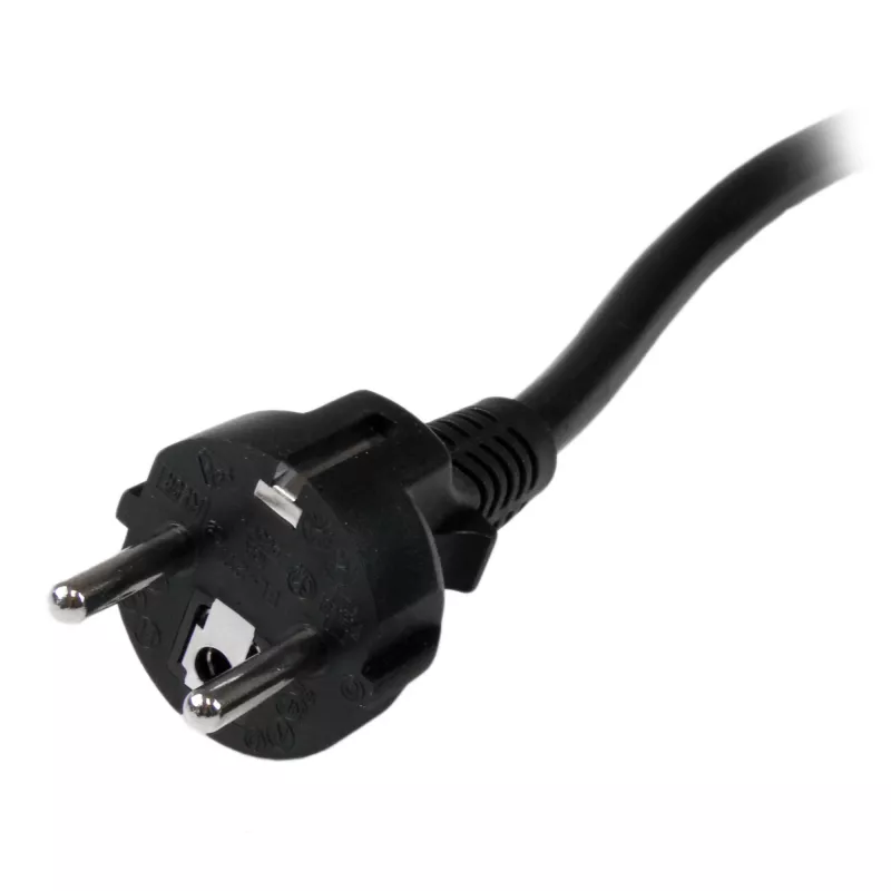 StarTech.com 2 m (6 pėdų) kompiuterio maitinimo laidas, 16AWG, EU Schuko į C19, 16A 250V, juodas pakaitinis kintamosios srovės maitinimo laidas, spausdintuvo maitinimo laidas, kompiuterio maitinimo šaltinio kabelis, monitoriaus maitinimo kabelis – UL sąraše