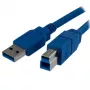 StarTech.com 1 m SuperSpeed USB 3.0 laidas A į B – M/M, 1 m, USB A, USB B, USB 3.2 Gen 1 (3.1 Gen 1), Kištukas/Kištukas, Mėlynas