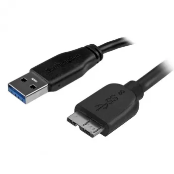 StarTech.com plonas Micro USB 3.0 kabelis – V/V – 0,5 m (20 col.), 0,5 m, USB A, Micro-USB B, USB 3.2 Gen 1 (3.1 Gen 1), Kištukas/Kištukas, Juodas