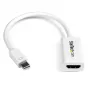 StarTech.com Mini DisplayPort į HDMI adapteris – aktyvus mDP į HDMI vaizdo keitiklis – 4K 30 Hz – Mini DP arba Thunderbolt 1/2 Mac/PC prie HDMI monitoriaus/TV/ekrano – mDP 1.2 į HDMI adapterio laidas – baltas