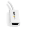 StarTech.com Mini DisplayPort į HDMI adapteris – aktyvus mDP į HDMI vaizdo keitiklis – 4K 30 Hz – Mini DP arba Thunderbolt 1/2 Mac/PC prie HDMI monitoriaus/TV/ekrano – mDP 1.2 į HDMI adapterio laidas – baltas
