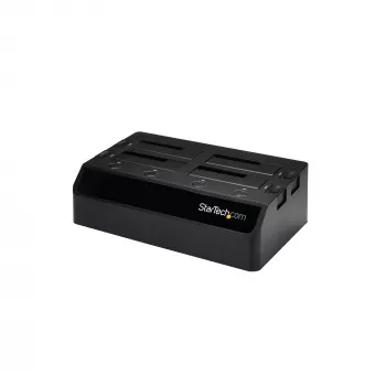 StarTech.com 4 vietų USB 3.0 – SATA standžiųjų diskų prijungimo stotelė, USB standžiųjų diskų dokas, išorinė 2,5/3,5 col. SATA III SSD/HDD prijungimo stotelė, karšto keitimo diskų vieta, viršutinio įkrovimo