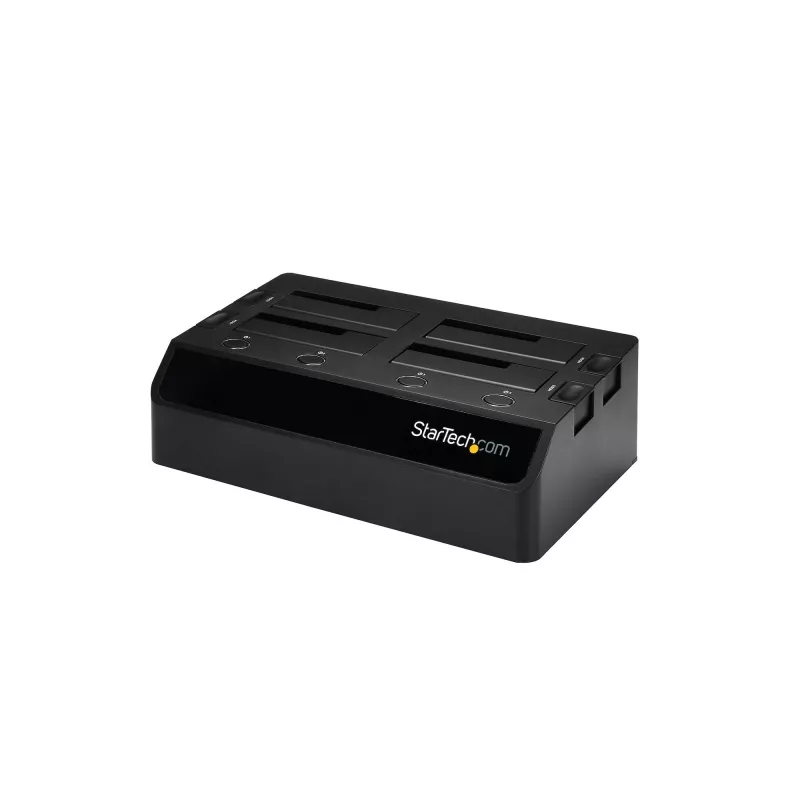 StarTech.com 4 vietų USB 3.0 – SATA standžiųjų diskų prijungimo stotelė, USB standžiųjų diskų dokas, išorinė 2,5/3,5 col. SATA III SSD/HDD prijungimo stotelė, karšto keitimo diskų vieta, viršutinio įkrovimo