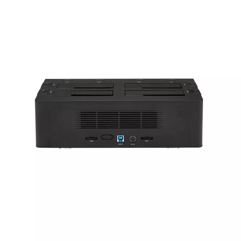 StarTech.com 4 vietų USB 3.0 – SATA standžiųjų diskų prijungimo stotelė, USB standžiųjų diskų dokas, išorinė 2,5/3,5 col. SATA III SSD/HDD prijungimo stotelė, karšto keitimo diskų vieta, viršutinio įkrovimo