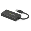StarTech.com 3 prievadų nešiojamas USB 3.0 šakotuvas su Gigabit Ethernet – aliuminis su integruotu kabeliu