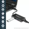 StarTech.com 3 prievadų nešiojamas USB 3.0 šakotuvas su Gigabit Ethernet – aliuminis su integruotu kabeliu