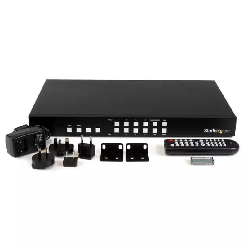 StarTech.com 4x4 HDMI matricos jungiklis su paveikslėlis paveiksle multiviewer arba vaizdo siena