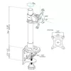 StarTech.com Vieno monitoriaus stalo laikiklis – reguliuojamo aukščio – plieninis – iki 34 colių (14 kg) ekranams