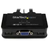 StarTech.com 2 prievadų USB VGA kabelinis KVM komutatorius – maitinamas per USB, su nuotoliniu jungikliu