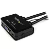 StarTech.com 2 prievadų USB VGA kabelinis KVM komutatorius – maitinamas per USB, su nuotoliniu jungikliu