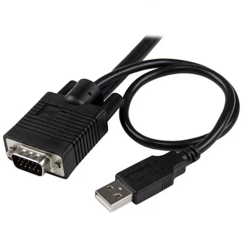 StarTech.com 2 prievadų USB VGA kabelinis KVM komutatorius – maitinamas per USB, su nuotoliniu jungikliu
