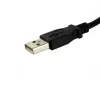 StarTech.com 2 ft Panel Mount USB kabelis A to A - F/M, 0,6 m, USB A, USB A, USB 2.0, Vyriška/Moteriška, Juoda