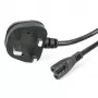 StarTech.com 3 pėdų (1 m) JK nešiojamojo kompiuterio maitinimo laidas, BS 1363 į C7, 2,5 A 250 V, 18AWG, juodas, JK nešiojamojo kompiuterio pakaitinis laidas, spausdintuvo maitinimo laidas, kintamosios srovės nešiojamojo kompiuterio įkroviklio laidas, nešiojamojo kompiuterio maitinimo bloko laidas