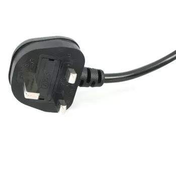 StarTech.com 3 pėdų (1 m) JK nešiojamojo kompiuterio maitinimo laidas, BS 1363 į C7, 2,5 A 250 V, 18AWG, juodas, JK nešiojamojo kompiuterio pakaitinis laidas, spausdintuvo maitinimo laidas, kintamosios srovės nešiojamojo kompiuterio įkroviklio laidas, nešiojamojo kompiuterio maitinimo bloko laidas